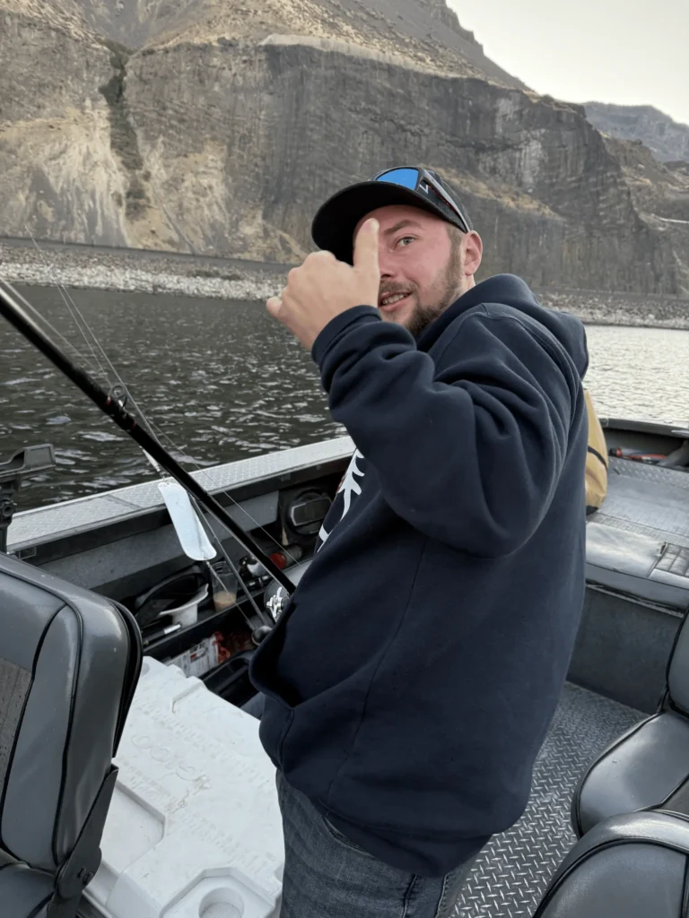 A&N Plumbing team enjoying a quiet moment during a Wenatchee fishing trip
