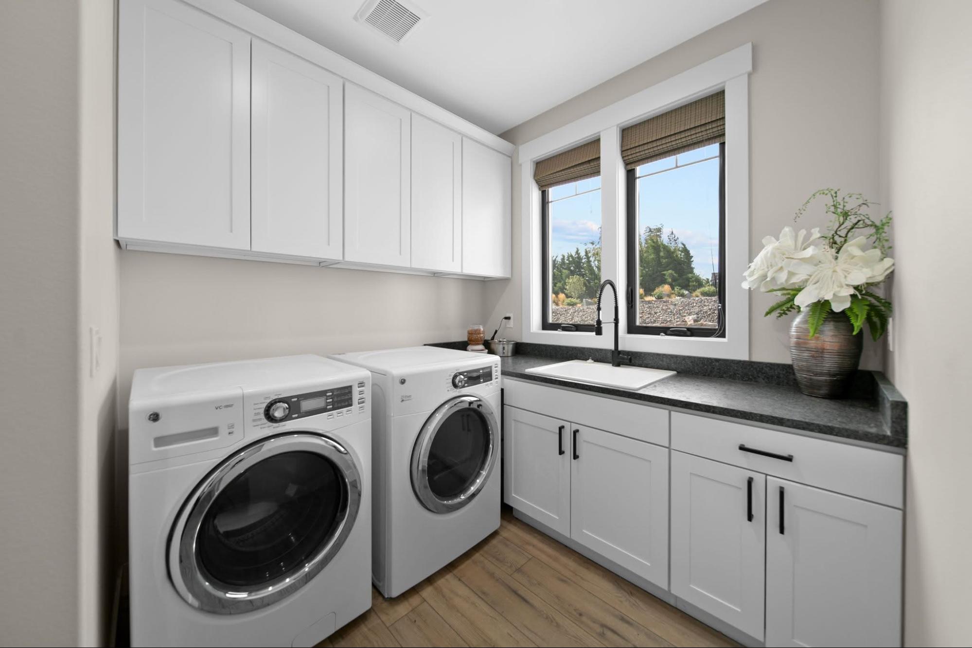 A residential laundry room in a Wenatchee, WA home representing A&N Plumbing's residential plumbing repair services.