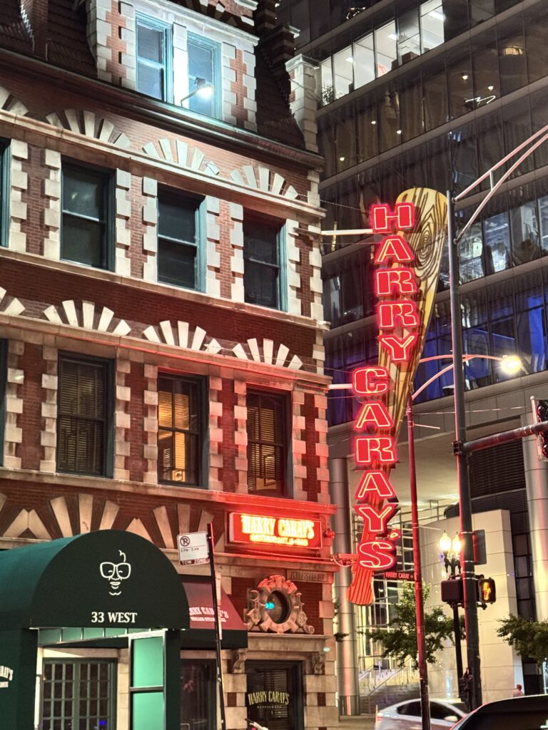 The 1895 landmark building that houses Harry Caray's steakhouse in downtown Chicago.